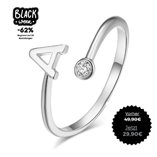 Letter Ring 925 Silber